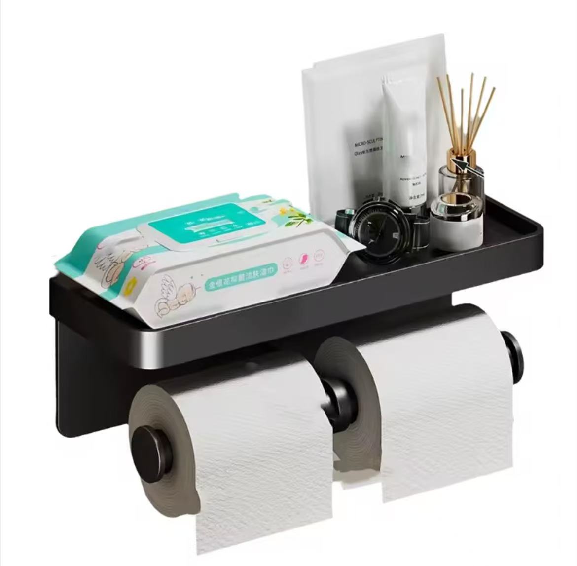 Double Roll Wall-Mounted Paper Holder tissue paper holder