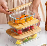 snack storage box set wooden top lid