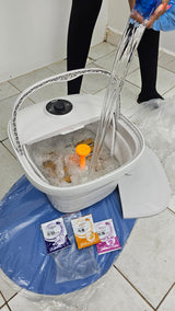 Electric foot bath massager