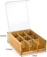 bamboo teabag organizer 6 slot