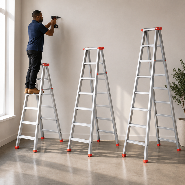 7 Step Aluminum Ladder | Heavy Duty Foldable Household Ladder