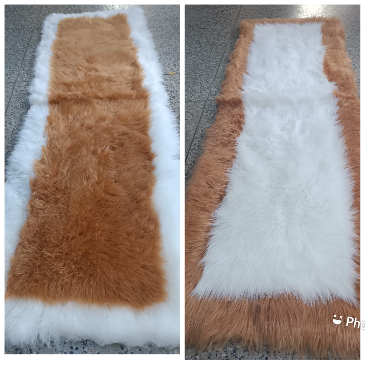 Faux fur bedside mats