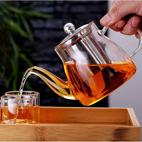 Glass Teapot with Stainless Steel Filter – 650ml