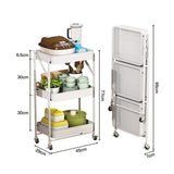 Foldable metallic mesh trolley rack — 3 layers