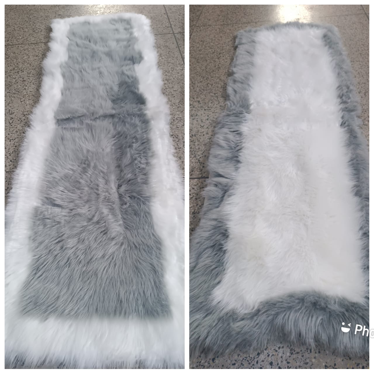 Faux fur bedside mats