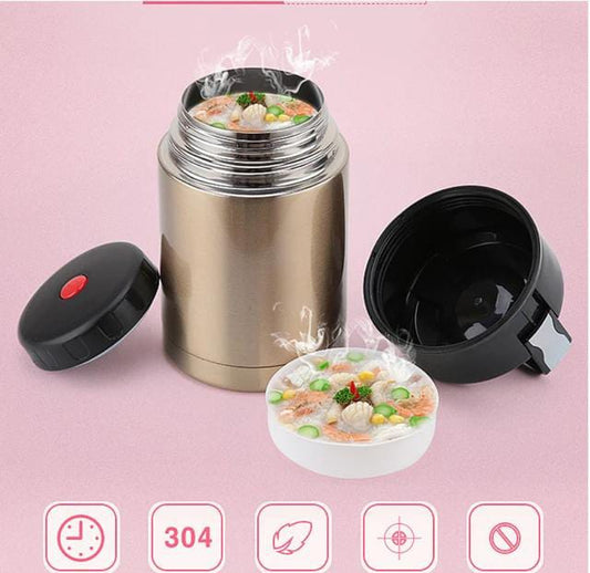 Vacuum break food flask