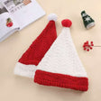 Festive Wheat-Texture Santa Christmas Hat for Adults & Kids