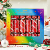 Christmas Party Crackers Set – Festive Red – 6pcs