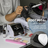 Electric Nail Drill Machine 50W with Foot Pedal – Professional Manicure and Pedicure Set