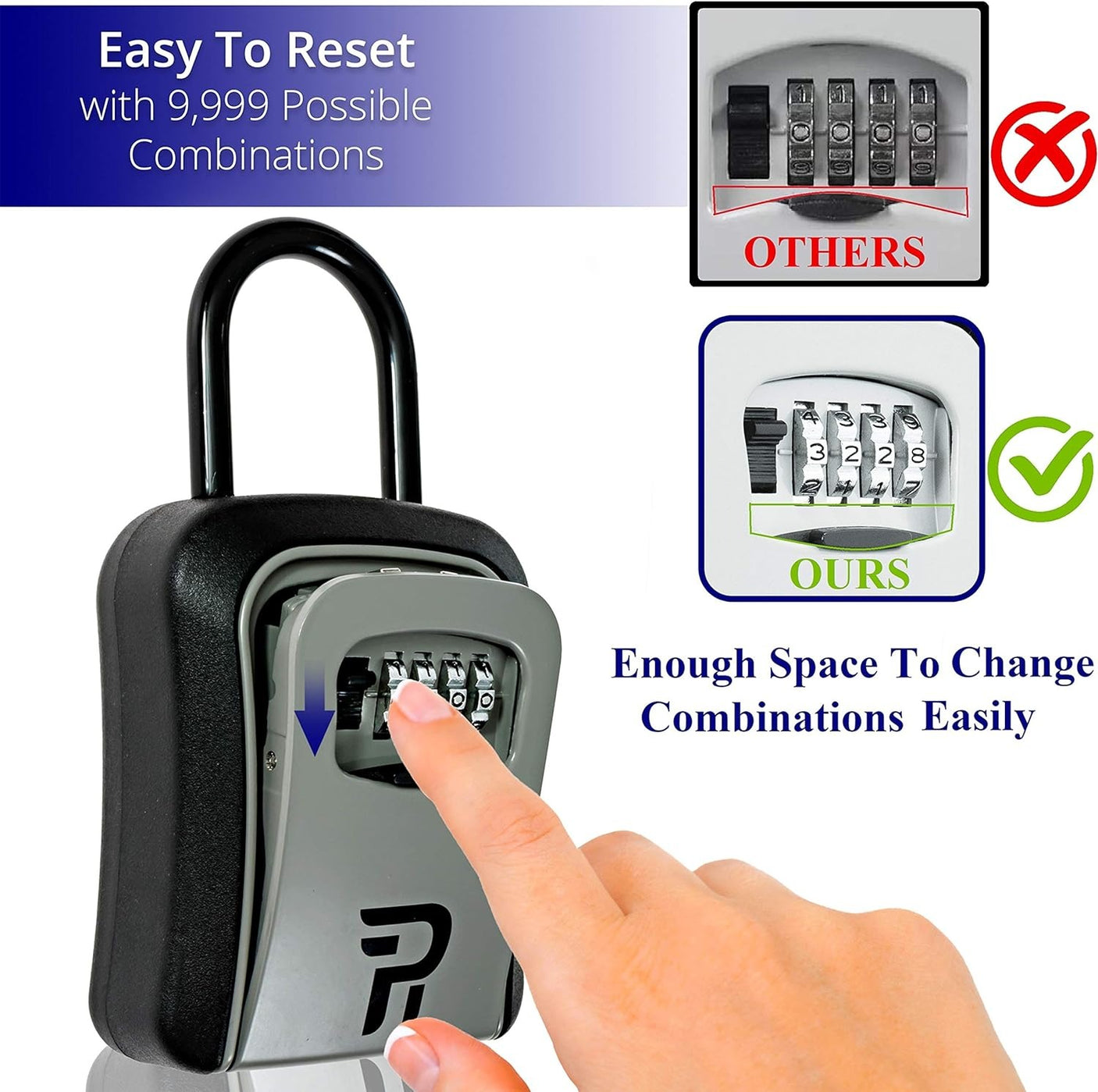 metallic keylock box/safe