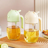 Glass Oil Spray Bottle with Pour Spout Nozzle 2 in 1