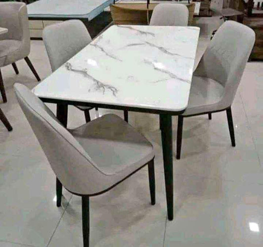 4: Seater Marble top dining Table set