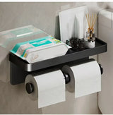 Double Roll Wall-Mounted Paper Holder tissue paper holder