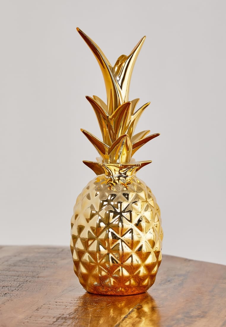 Decorative Golden Ceramic pineapple