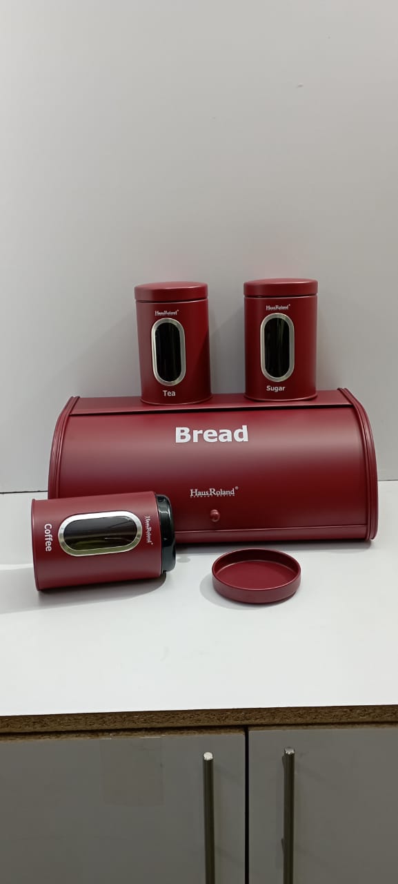 Bread storage bin with 3pcs canisters