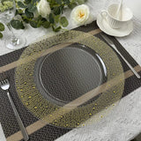 Acrylic Clear With A Gold Designs Charger Plates