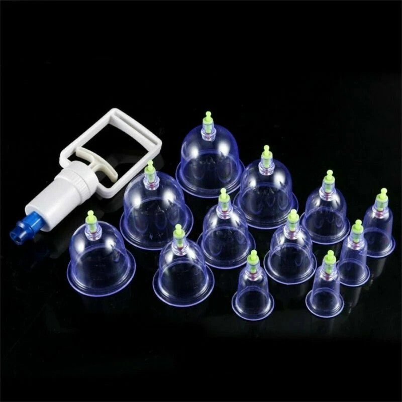 Suction Vacuum Cupping Therapy Set with Manual Pump 18pcs