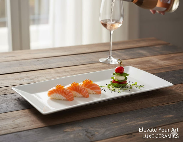 Ceramic Rectangle shallow Platter 