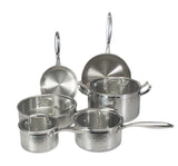 Triply Stainless Steel Cookware Set – Hammered Design 10pcs