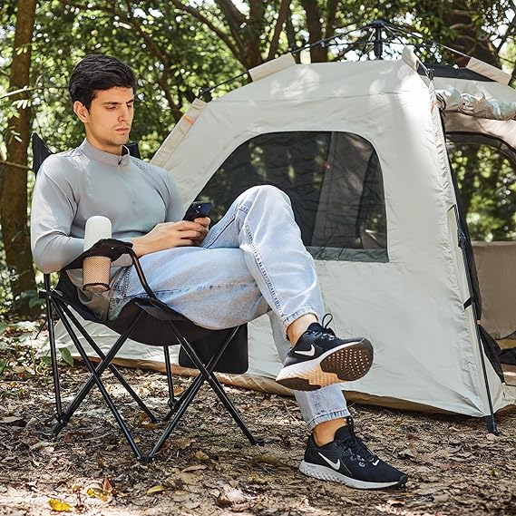 Portable and foldable camping chair