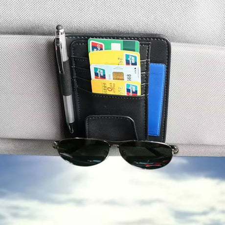 Car sun visor organizer
