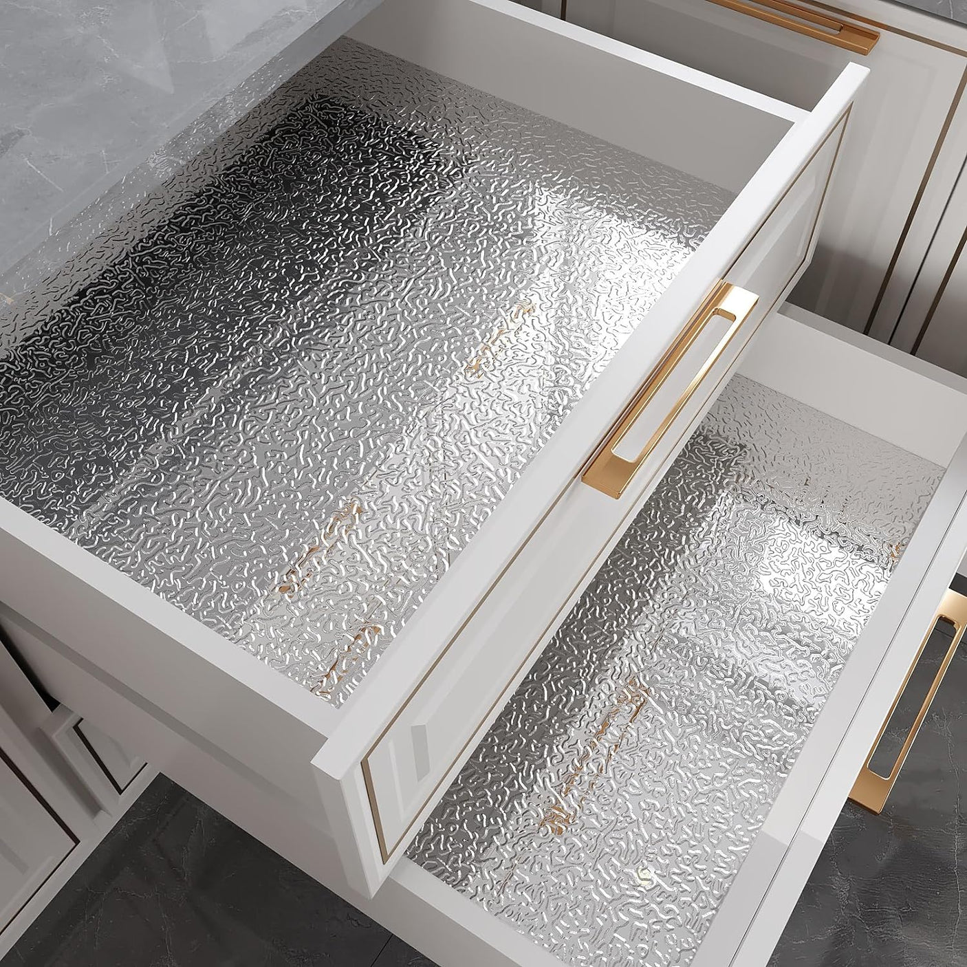 Gold/silver Aluminium Foil /Kitchen table top liner