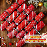 Christmas Party Crackers Set – Festive Red – 6pcs