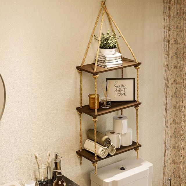 3 Tier Wooden  Floating Shelf