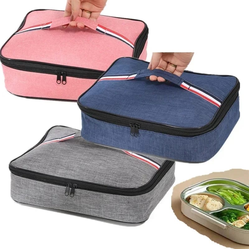 Large Square Oxford Insulated Lunch  Bag
