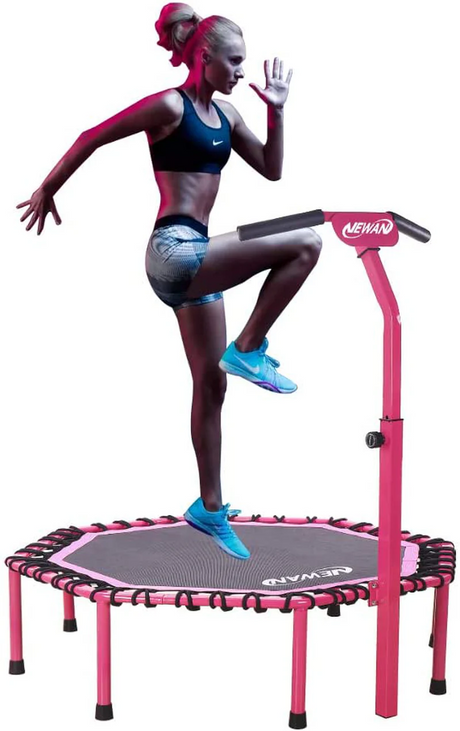 Trampoline with a handlebars