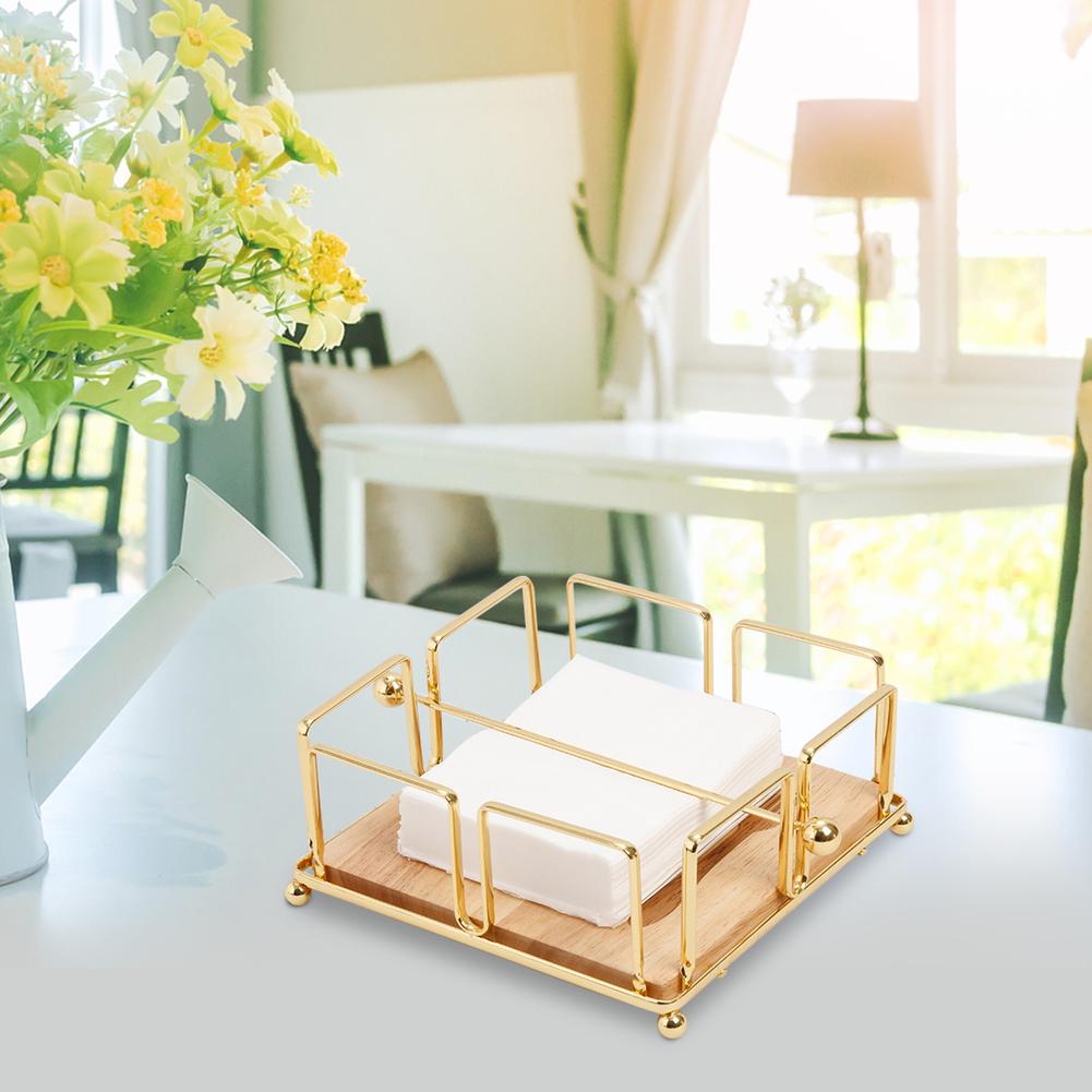 Luxury metallic serviette holder,with Bamboo place on