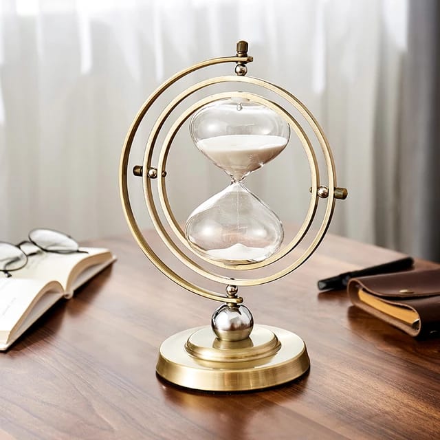 Brass Hourglass 60 Minute Sand Clock Timer