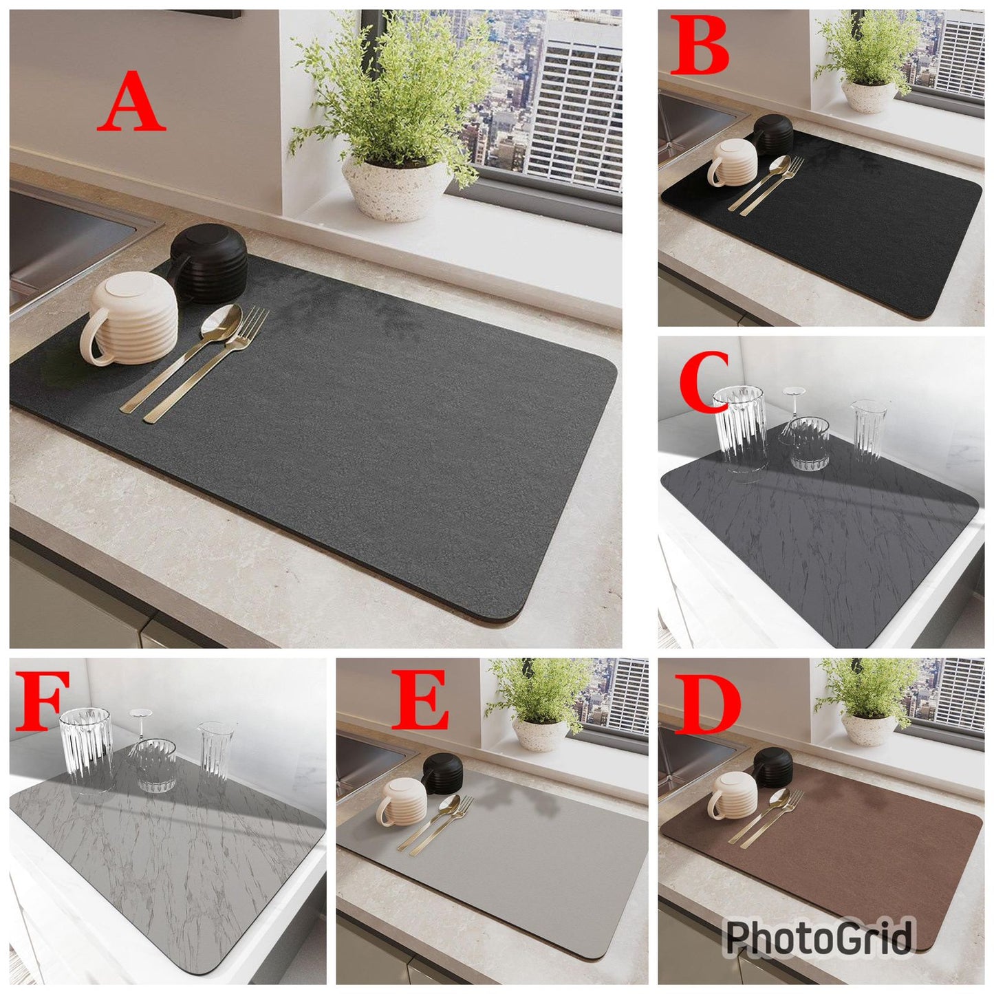 kitchen sink drainage mat