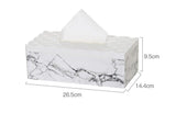 Creative Household Office Desktop Tissue Storage  Napkin Holder With Marble Printing