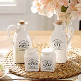 Cruet Condiment Jar Set — 4-in-1 Oil Vinegar Salt Pepper
