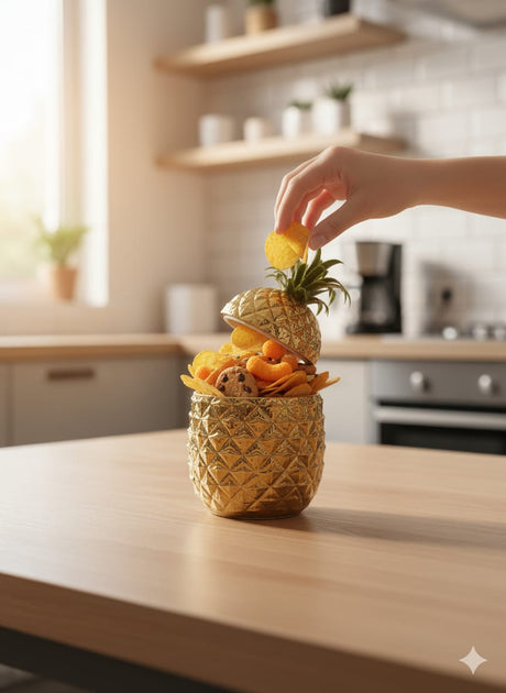 PINEAPPLE CANNISTER GREEN LEAF