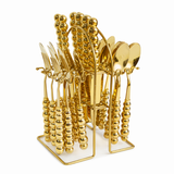 Luxury Gold Beaded Cutlery Set 