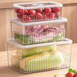Acrylic Airtight Fridge Organizer Set Transparent 3pcs bli