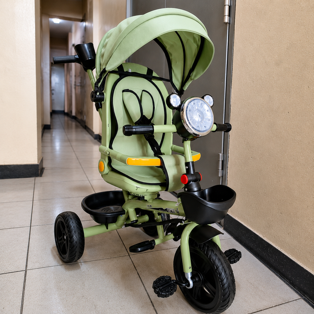Baby Stroller Bike with Canopy green