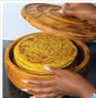 Bamboo Chapati Dish with Lid — 12 x 8 Inches ric