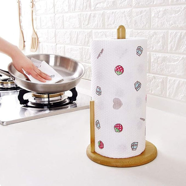 Bamboo Paper Towel Holder
