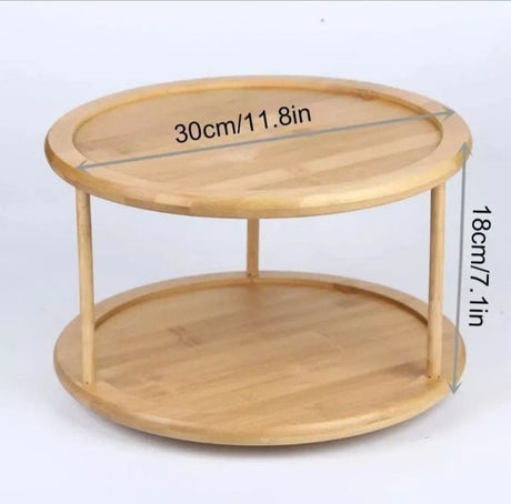 Bamboo Rotating Spice Rack