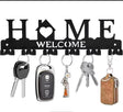 Key holder black metal Welcome Home design with keys hanging — iDecorators Kenya
