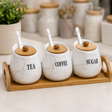 Ceramic Kitchen Storage Jar with Bamboo Lid &amp; Spoon spn