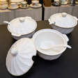 Ceramic Serving Bowls Set with Lid 3pcs