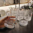 Crystal Swirl Base Whisky Glasses
