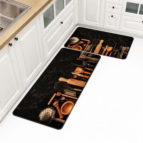  Anti-Slip Kitchen Mat Set 40×60cm + 40×120cm 2-Piece