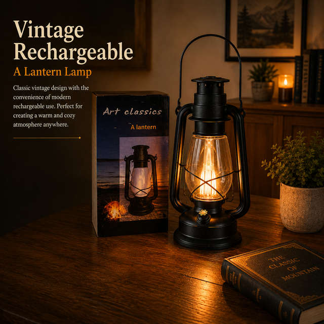 Vintage Rechargeable Lantern Lamp