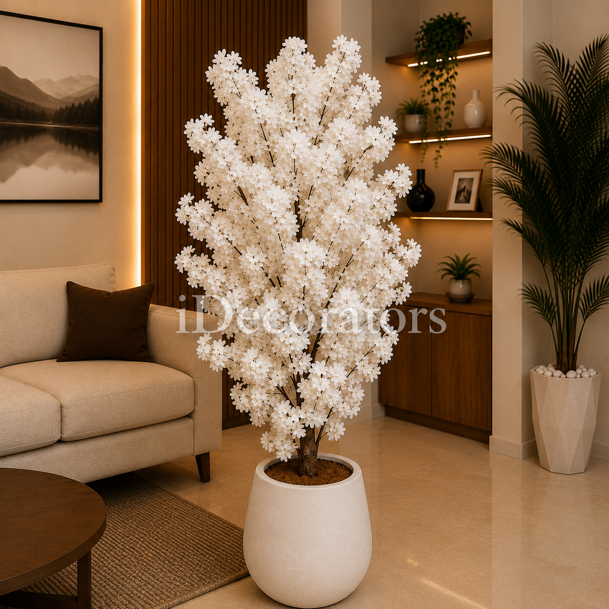 White Cherry Blossom Artificial Tree