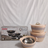 Redberry Olivia 4pcs Insulated Hot Pot Set 1200ml–3600ml | Food Warmer Casseroles Kenya